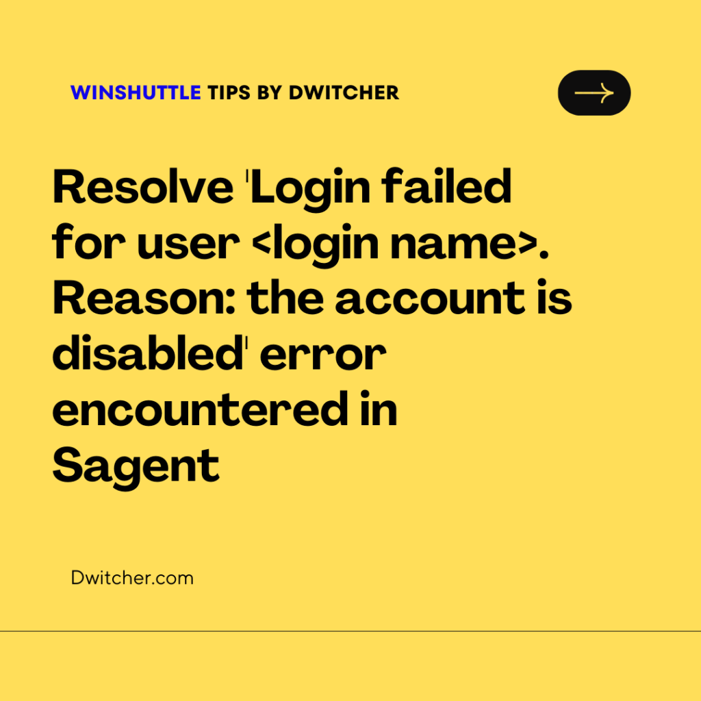 Possible root cause and resolution for ‘Login failed for user ...